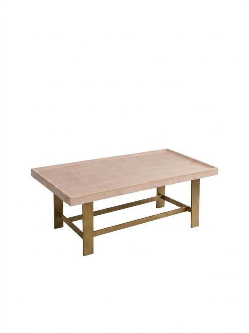 Cruz Pink Tiled Rectangular Coffee Table