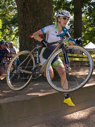 On lap two, Maureen Bruno Roy (MM Racing) continued to command the front.