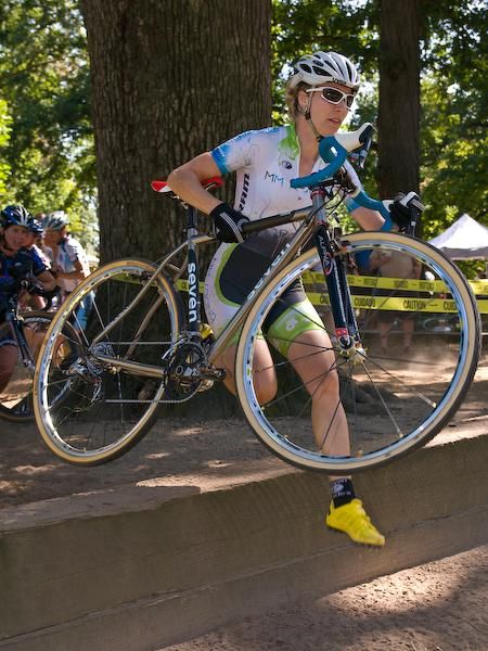 On lap two, Maureen Bruno Roy (MM Racing) continued to command the front.