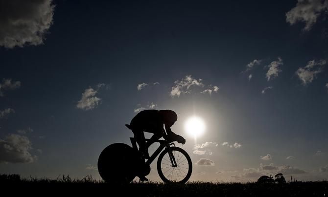 The Tour of Denmark time trial took place under the setting sun