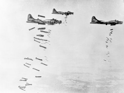 Bombs remain from World War II. 