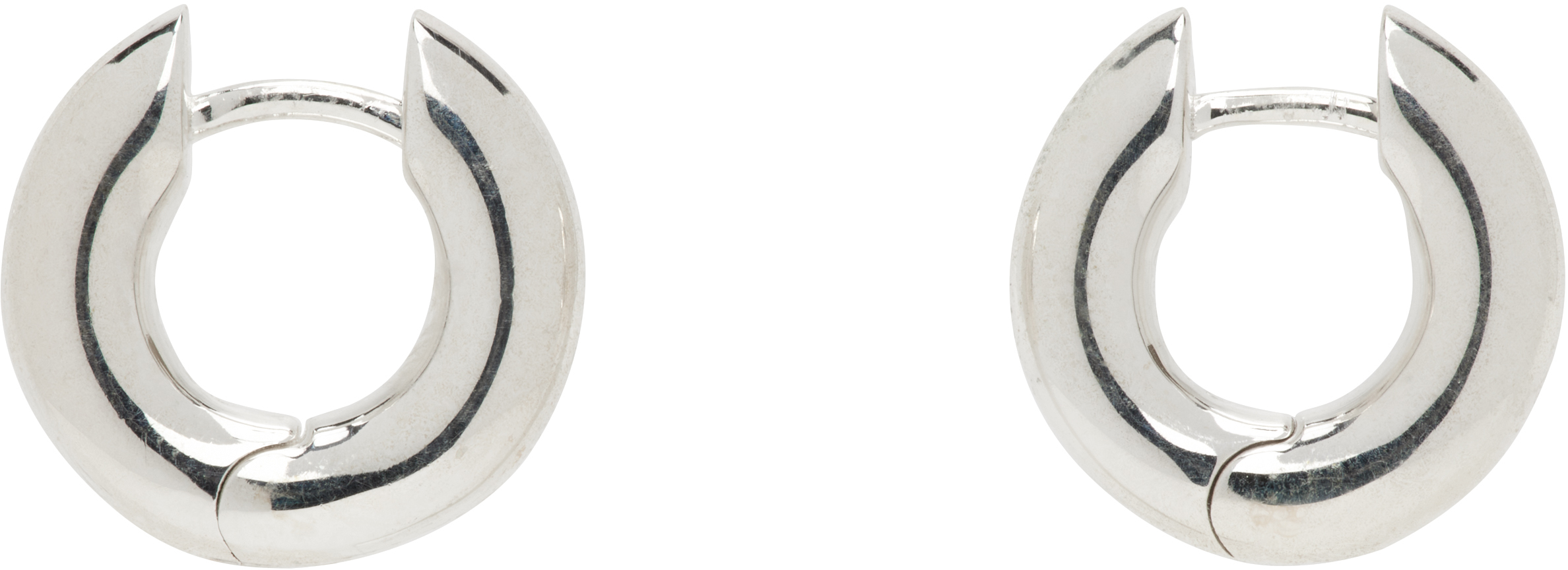 Silver Bagel Hoop Earrings