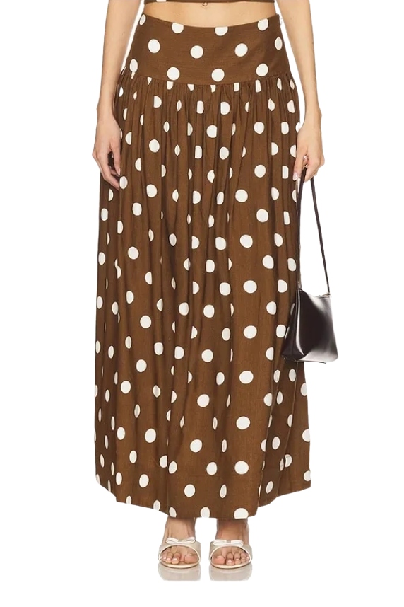 MAJORELLE, Dot Maxi Skirt