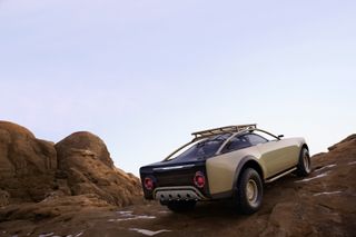 Car on rocky terrain: Project MAYBACH by Virgil Abloh, 2021