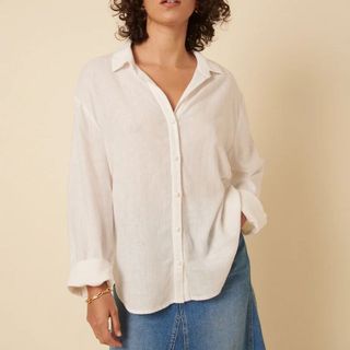 white linen shirt