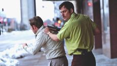 Dacre Montgomery and Bill Skarsg&aring;rd in Dead Man&rsquo;s Wire