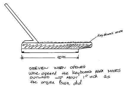 This is one of many sketches by reader Alan Pong showing how he would design a modern Psion 5mx. He is adamant that the new device have the same sliding keyboard-display as the original.