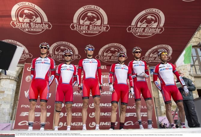 Katusha before the start of the race