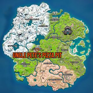 Fortnite Pizza Party locations map