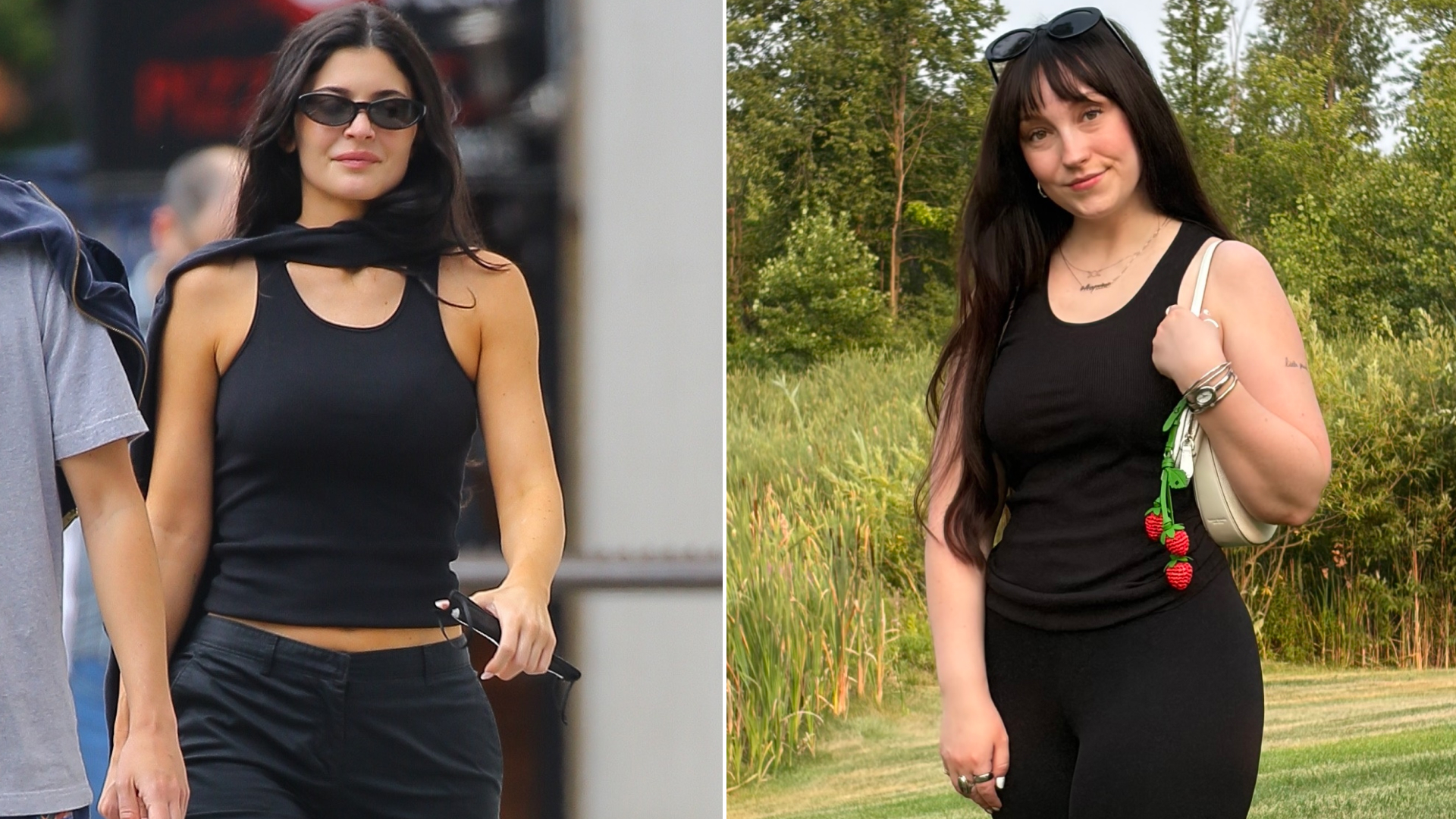 Meguire Hennes wears the capri pants trend with Kylie Jenner's favorite tank top from Guizio