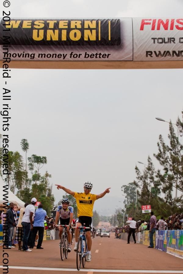 Kiel Reijnen (Team Type 1 - Sanofi) seals overall victory at the 2011 Tour of Rwanda.