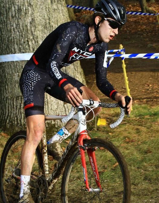 Brooklyns other Murphy- Kyle (Murphy Brothers Cyclocross) takes it easy on a very slippery corner.