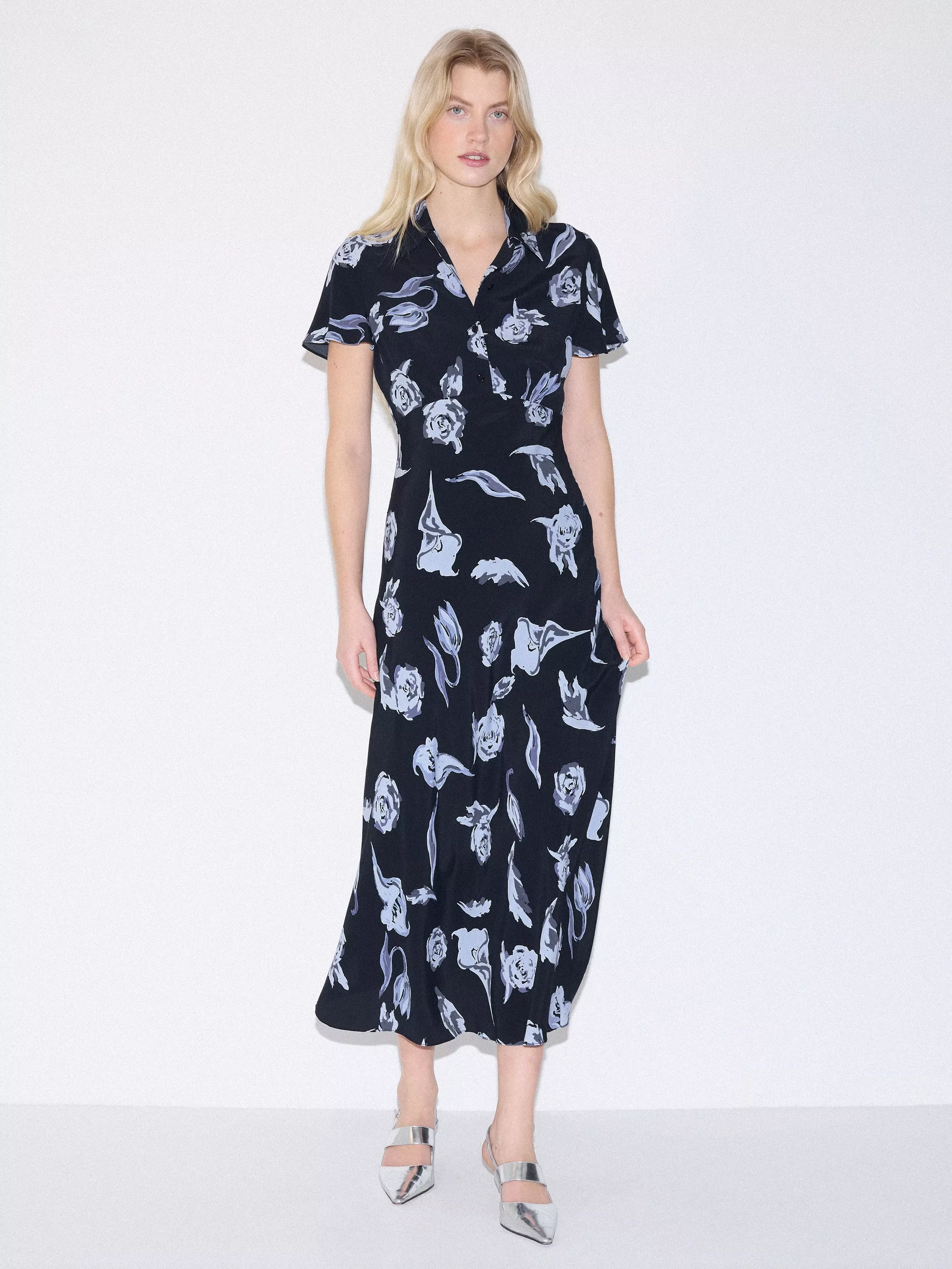 Jigsaw Fallen Peony Bias Dress