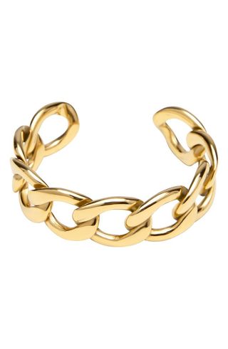 St. Moran gold Dakota Cuff Bracelet on white background