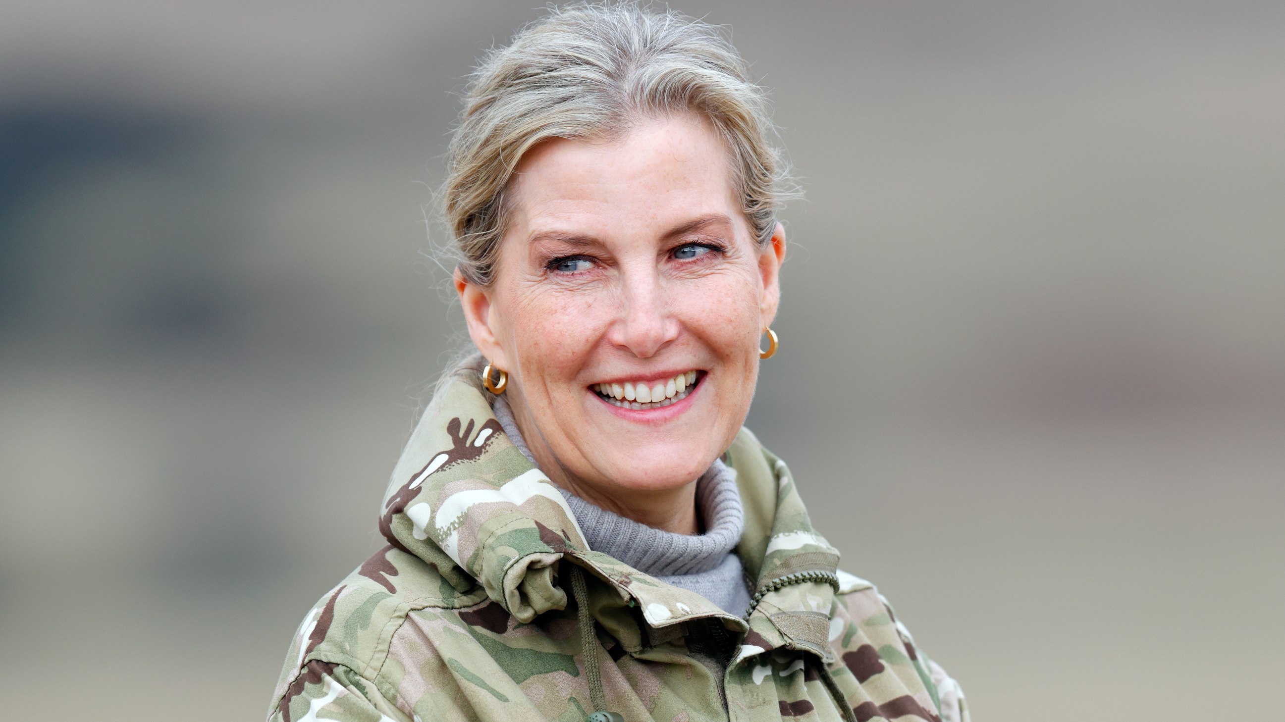 Sophie, Duchess of Edinburgh (in her role as Royal Honorary Colonel, The Queen&#039;s Own Yeomanry, a light cavalry regiment of the Army Reserve) attends a training exercise at Warcop Training Centre on March 3, 2025