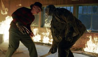 Freddy vs Jason burning cabin fight