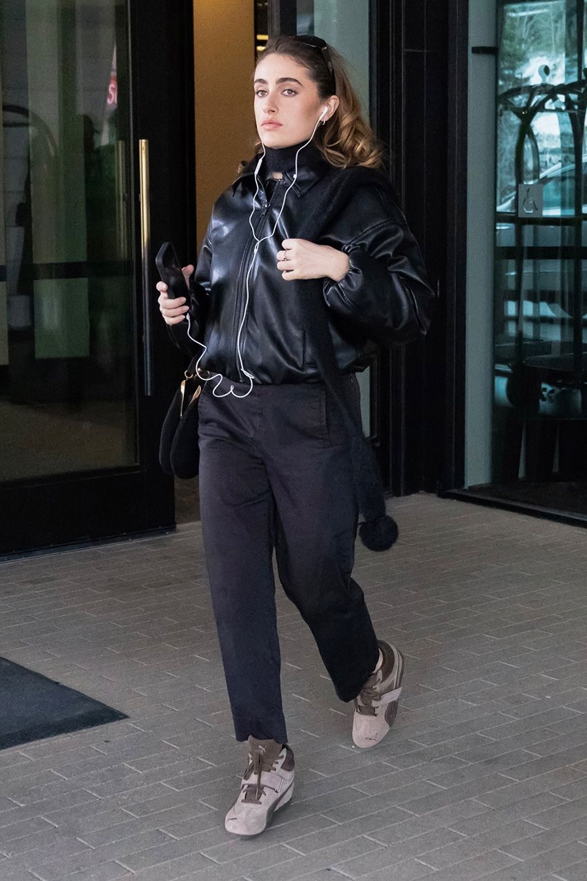Rachel Sennott wearing Puma Speedcat Wedge Sneakers in Park City, UT