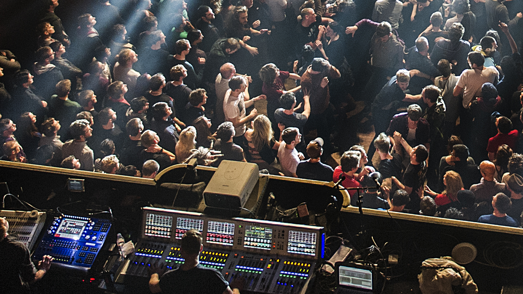 A crowd at a prog gig