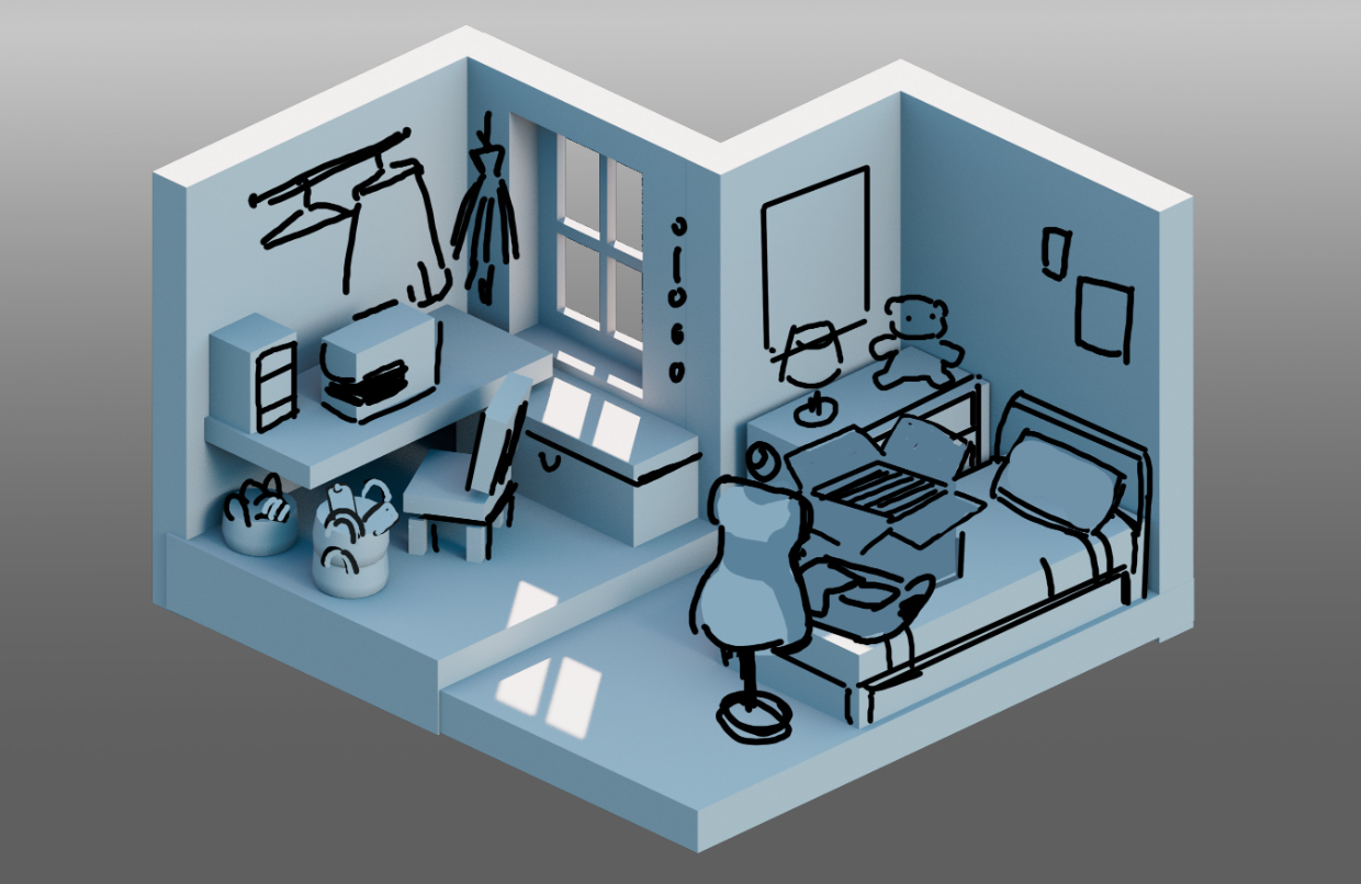 Making an isometric room for a video game