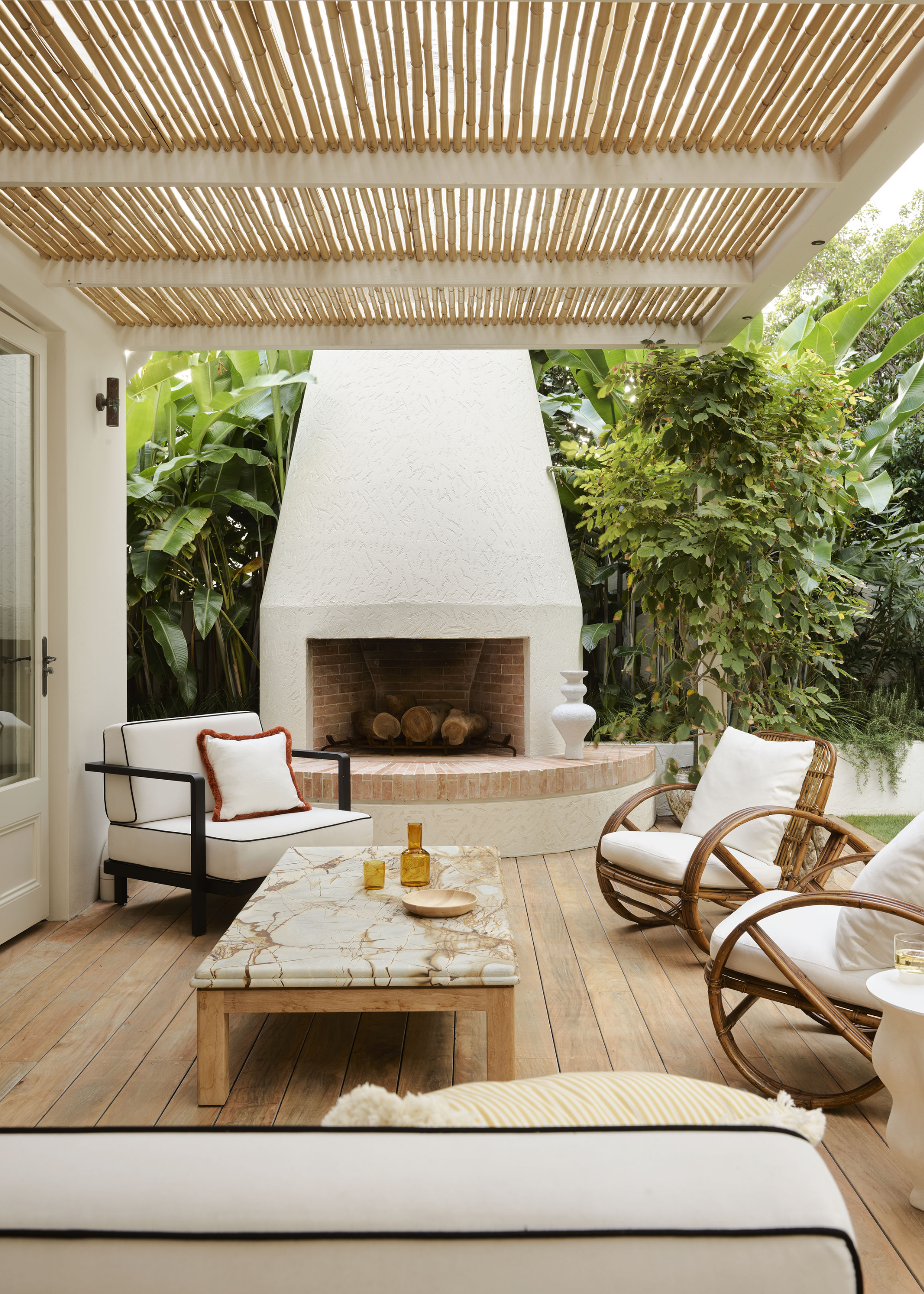 bamboo canopy pergola by Wyer & Co