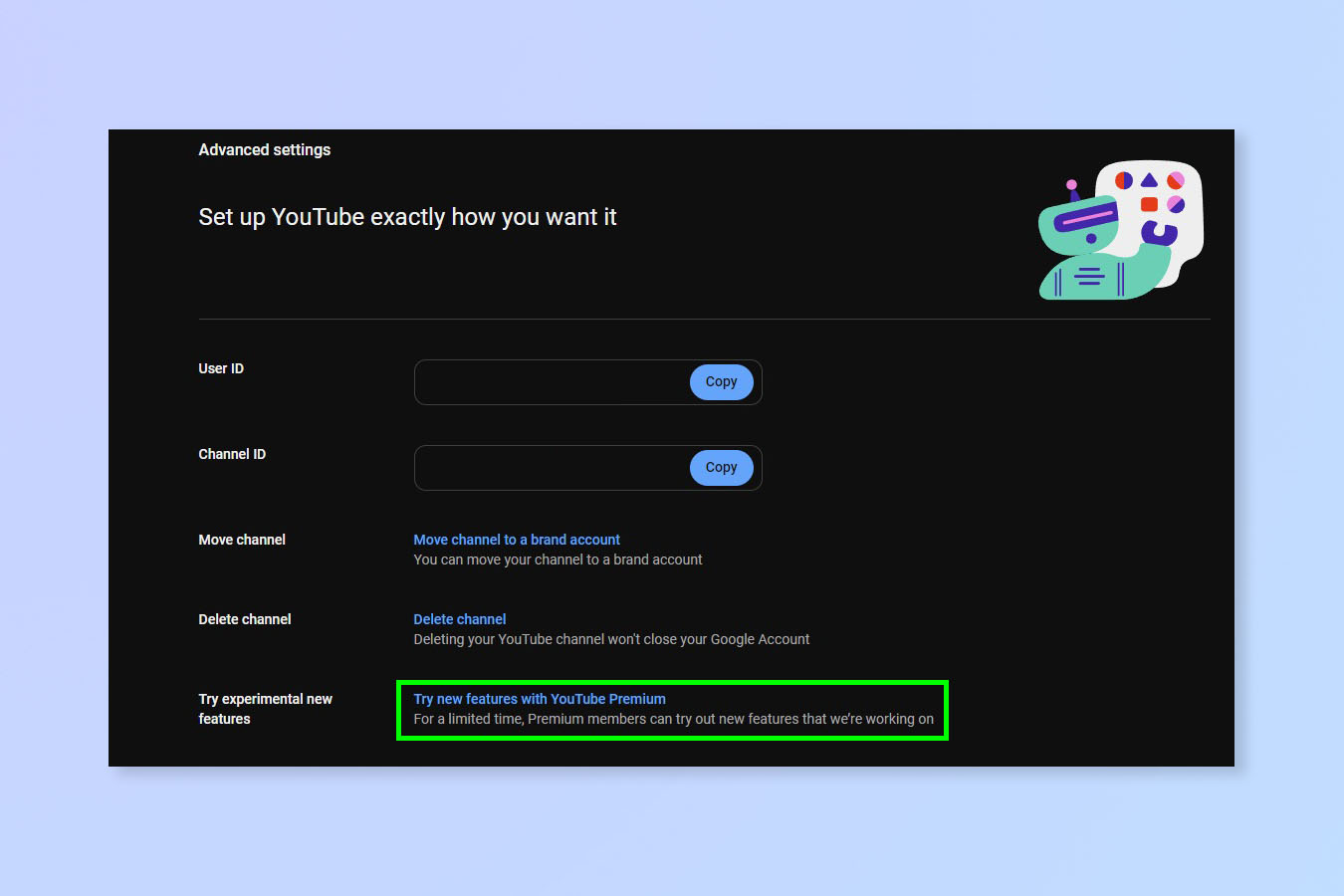 A screenshot showing how to play games on YouTube via a computer browser