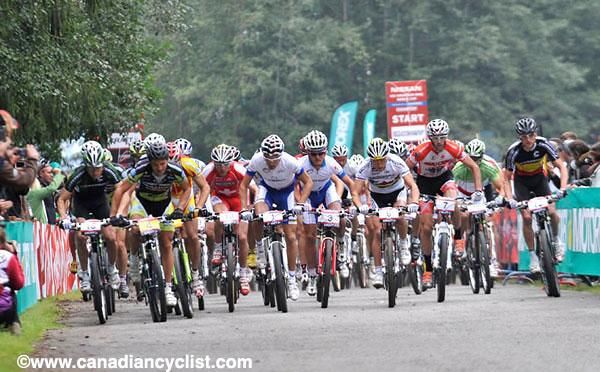 It was a very fast start in the men's cross country race.