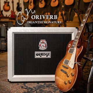 Orianthi's Oriverb amp with a Les Paul on the side