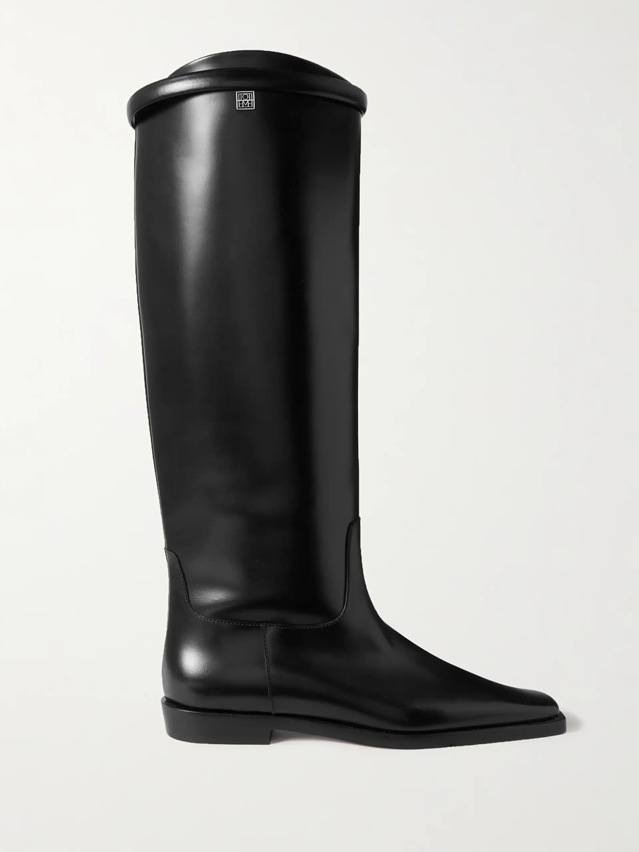 + Net Sustain the Riding Leather Knee Boots