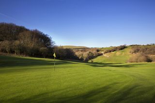 The excellent down-and-up par-4 3rd at Pyecombe