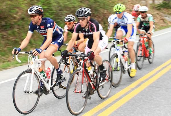 Tim Rugg (Champion System) pushes the pace on a good break