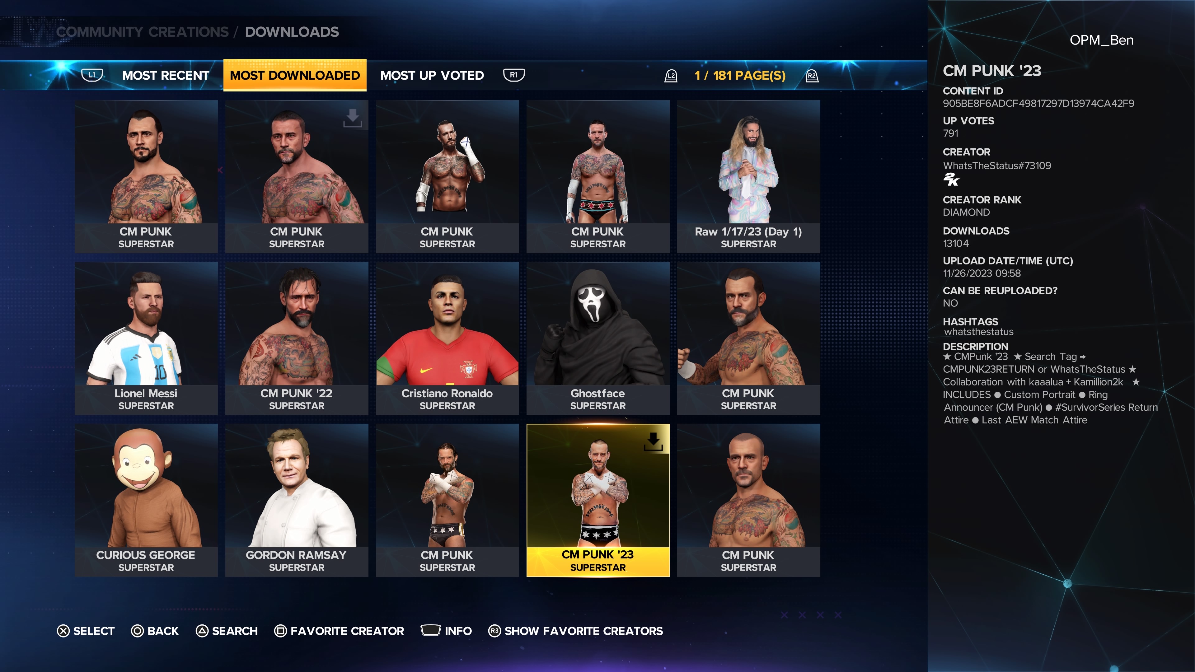 The best WWE 2K23 CAWs for you to download right now