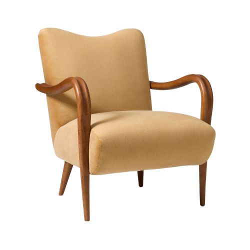 West Elm, Pierce &amp;amp; Ward Bentwood Chair in Golden Velvet
