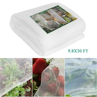 Garden Netting, Durable Ultra Fine Garden Netting, Garden Plant Cover Row Cover Makes Plants, Vegetables, Fruits, and Flowers Grow Better 9.8*30ft