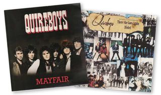 The covers of the Quireboys' Mayfair and There She Goes Again singles