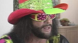 Macho Man Randy Savage giving interview in WWE