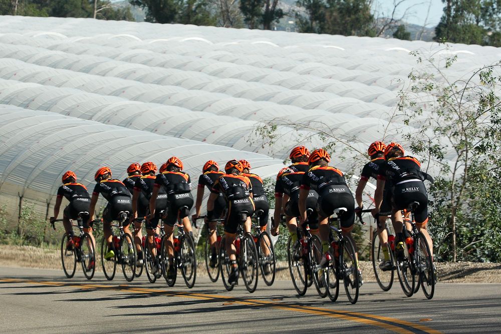 The team's rides took them through many agricultural operations.