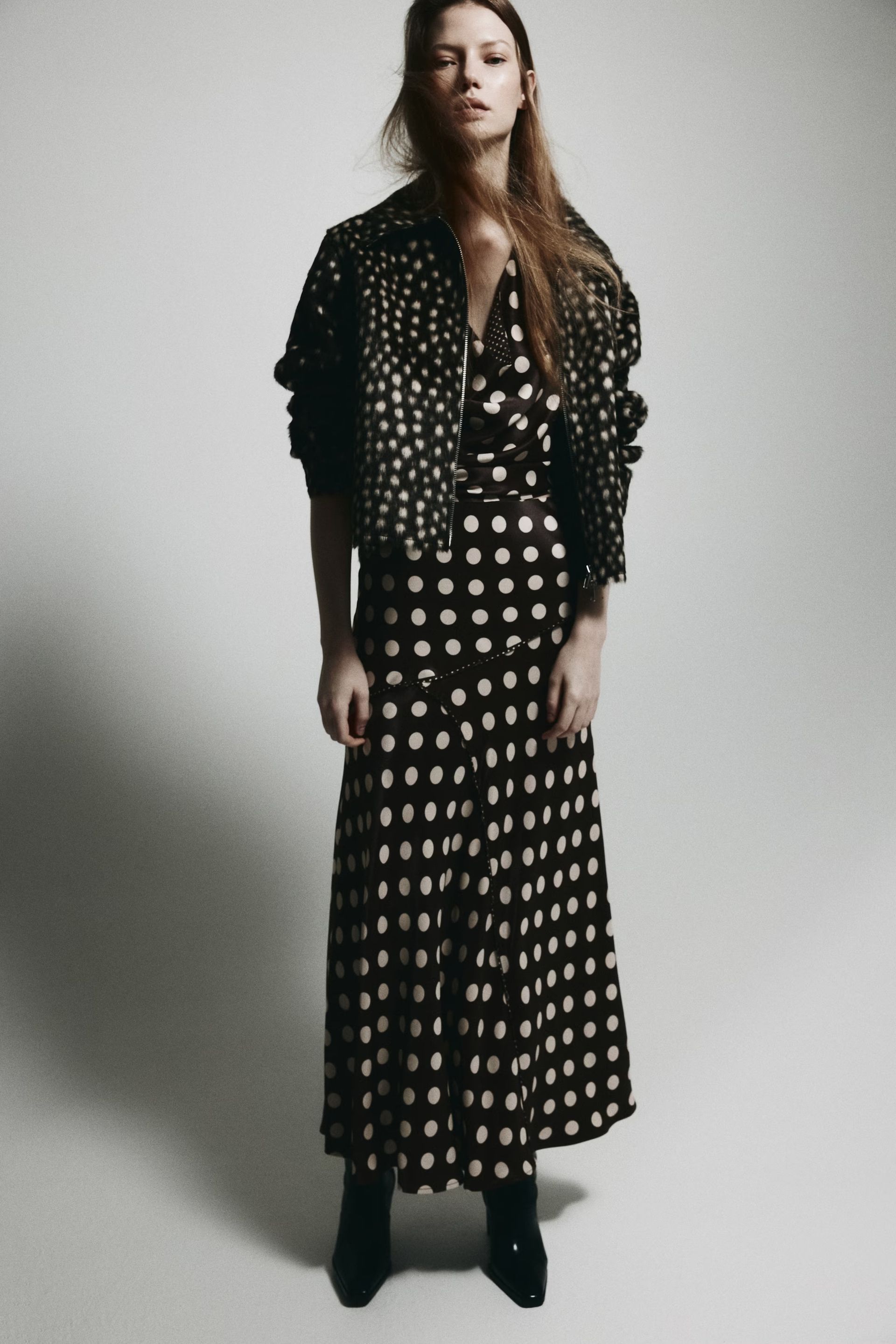 H&M polka dot skirt