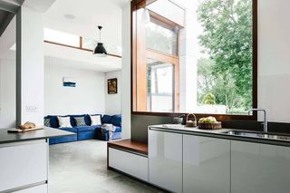 open plan living kitchen and dining area in an architectural kitchen extension