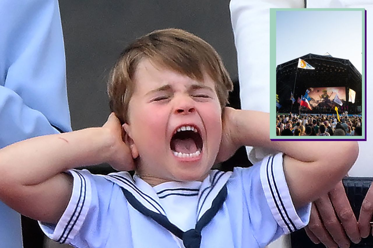 Prince Louis main and drop in of Pyramid stage Glastonbury