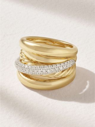 David Yurman + Modern Renaissance 18-Karat Gold Diamond Ring
