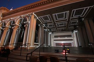 AJA solutions are used to projection map a Tron exhibit in Las Vegas.