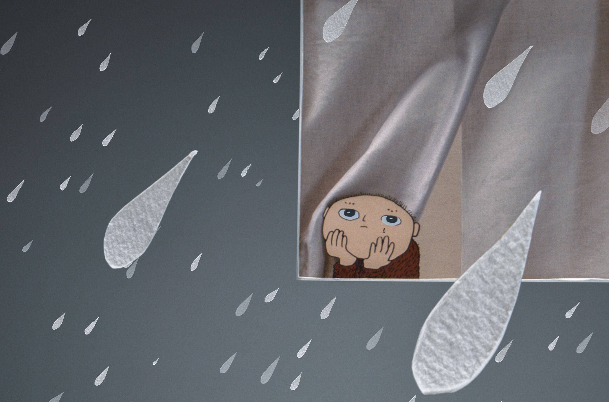 Card cutout boys in an animated short film