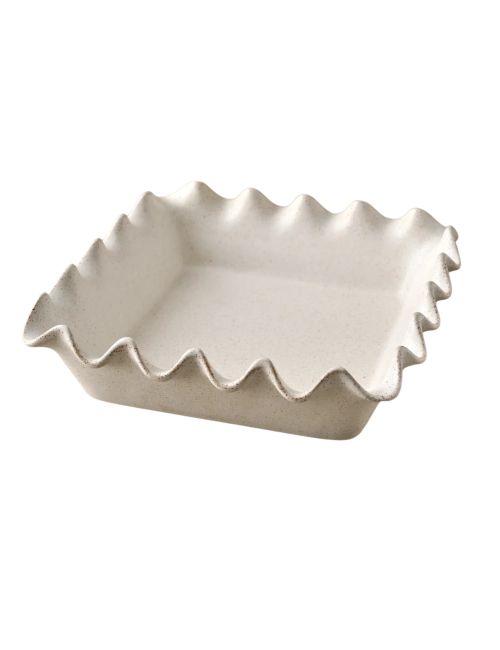 French White Scalloped 9x9 Baking Pan