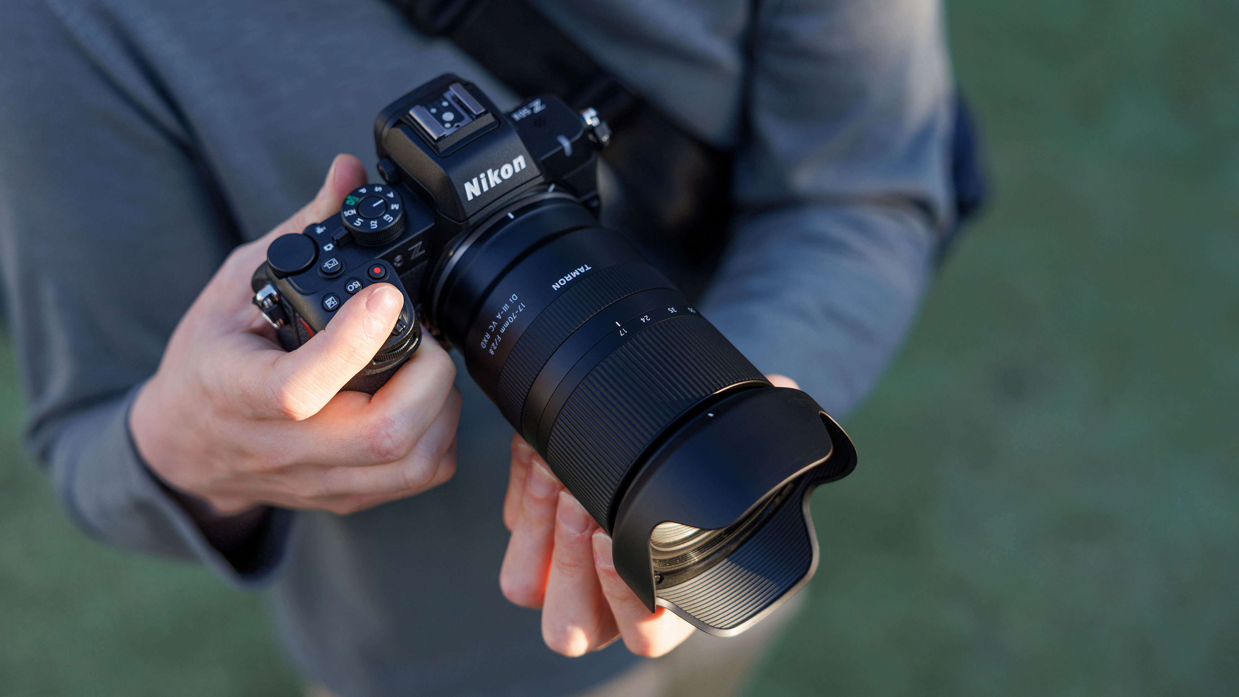 The Tamron 17-70mm f/2.8 mounted on a Nikon camera