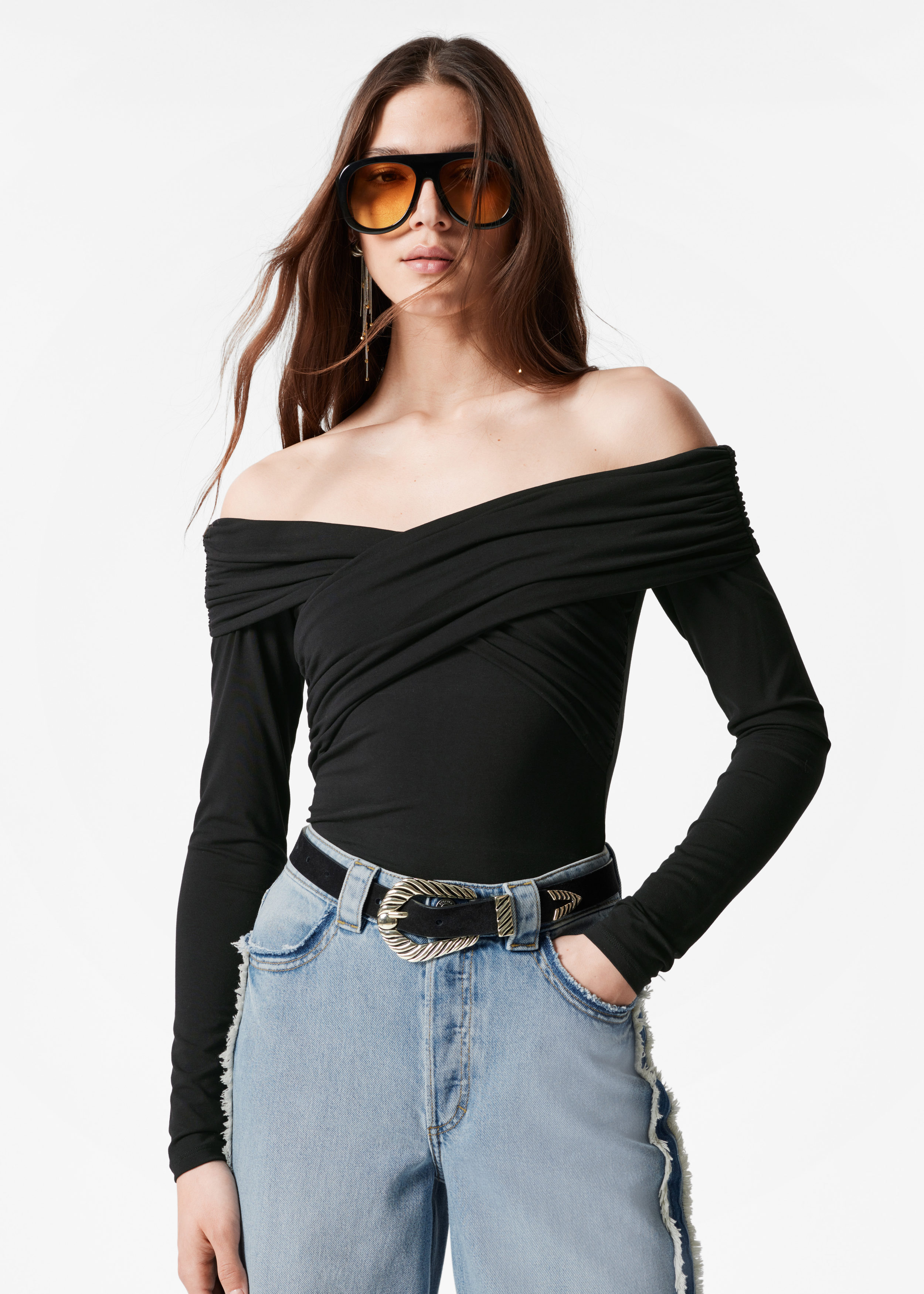 Ruched Off-Shoulder Top