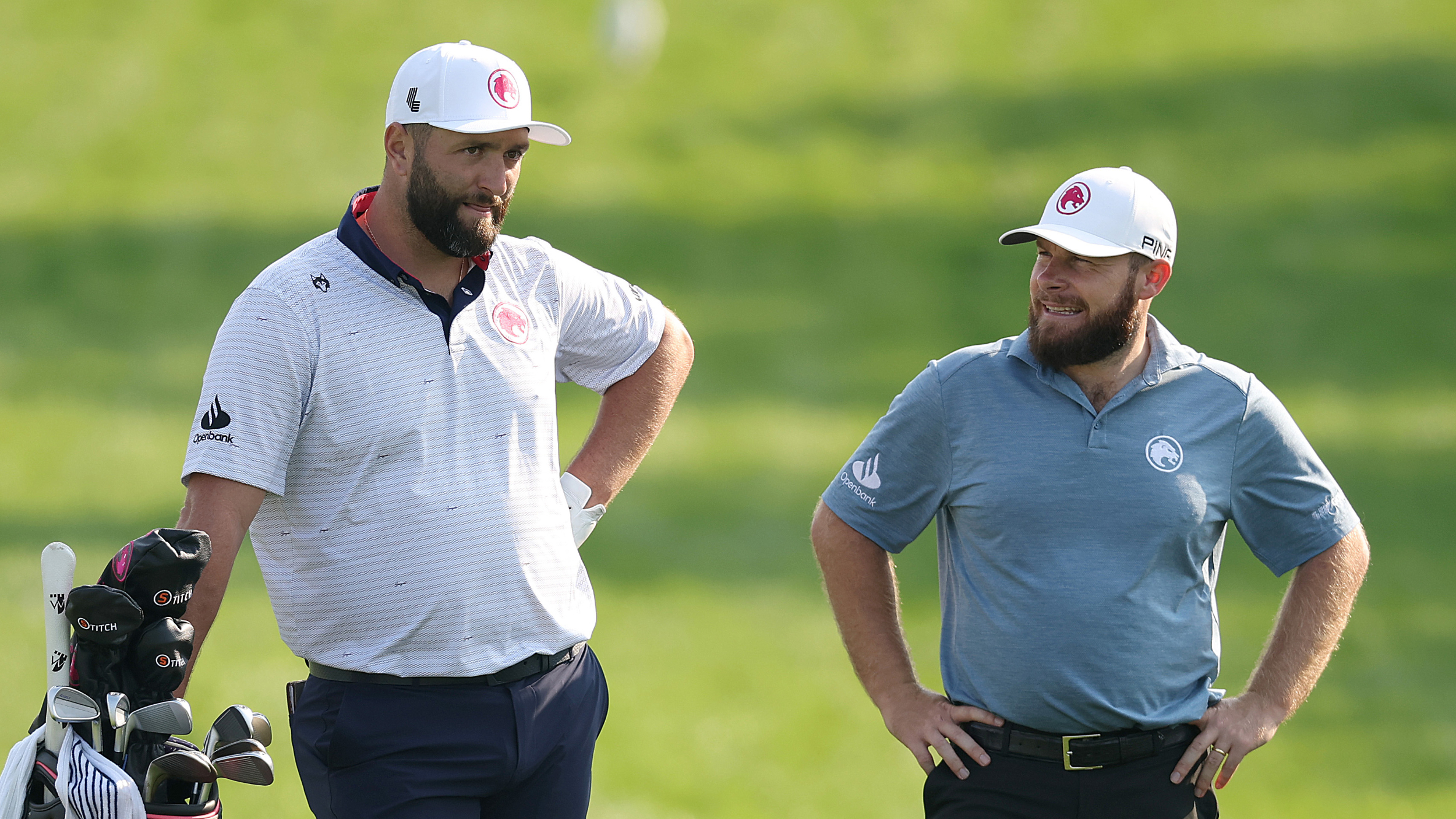 Jon Rahm and Tyrrell Hatton at the Dubai Desert Classic