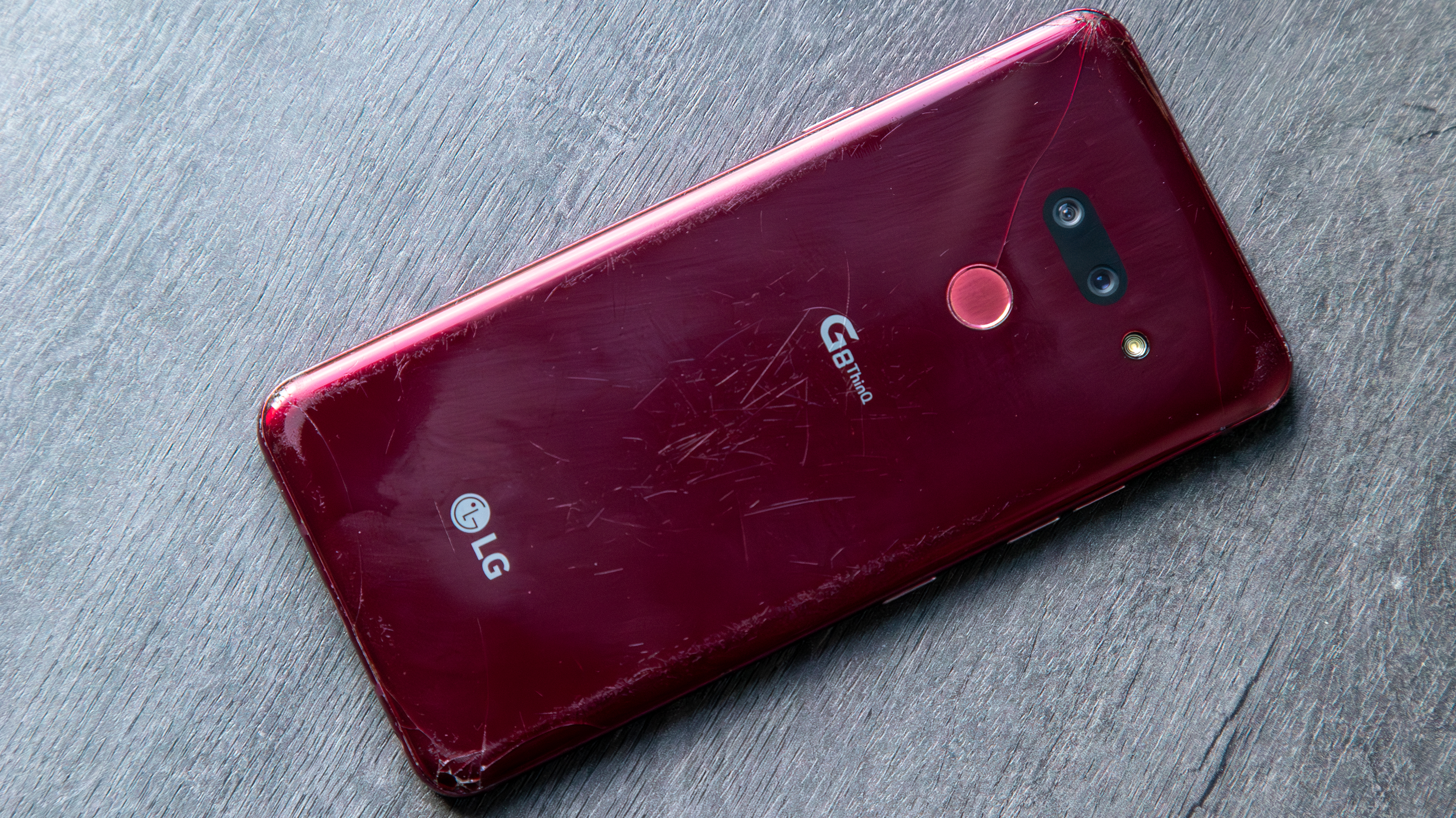 A cracked LG G8