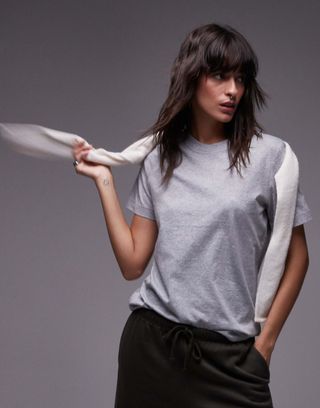 Arket T-Shirt in Grey Melange