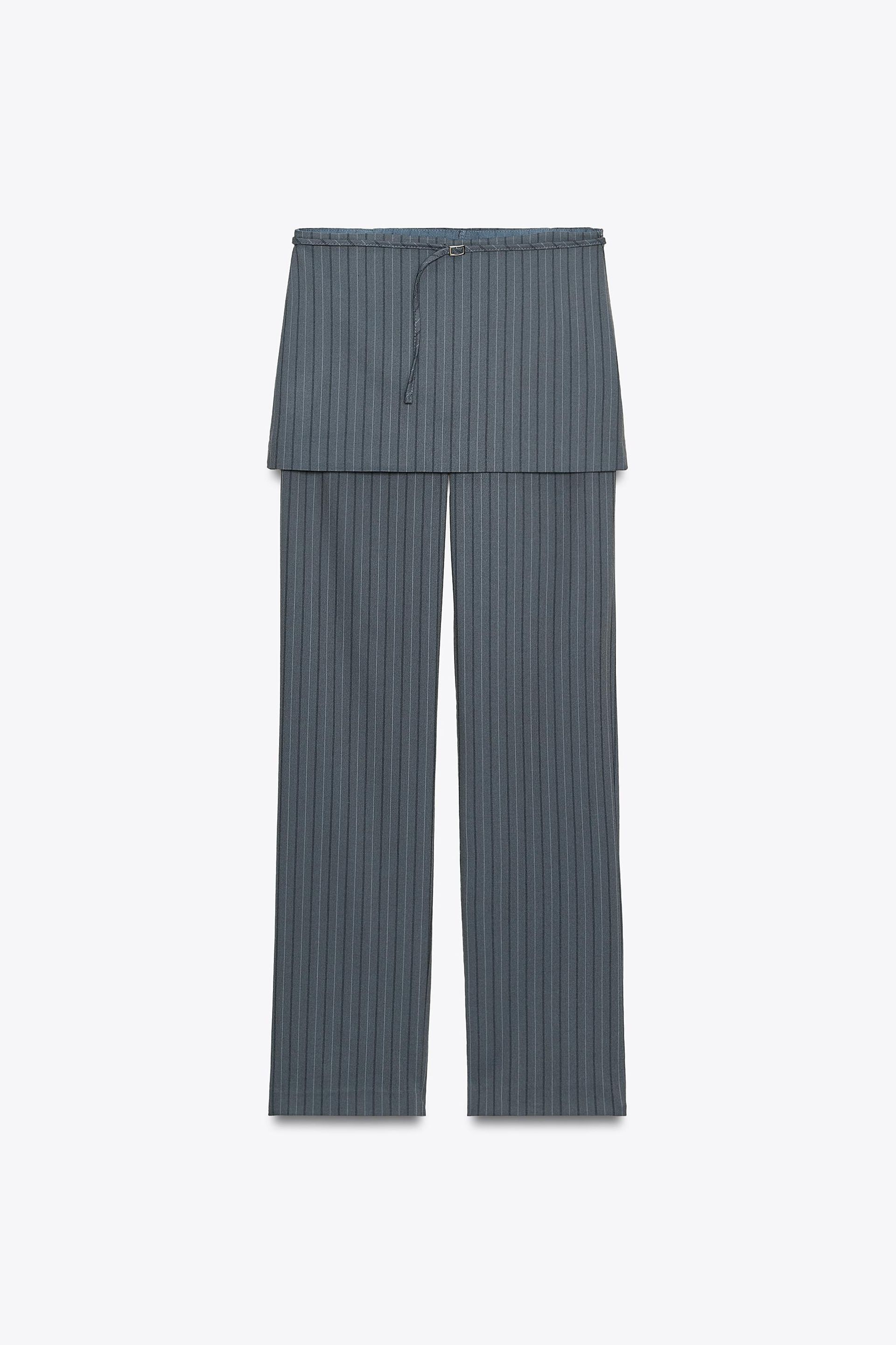 Pinstripe Skirt Pants