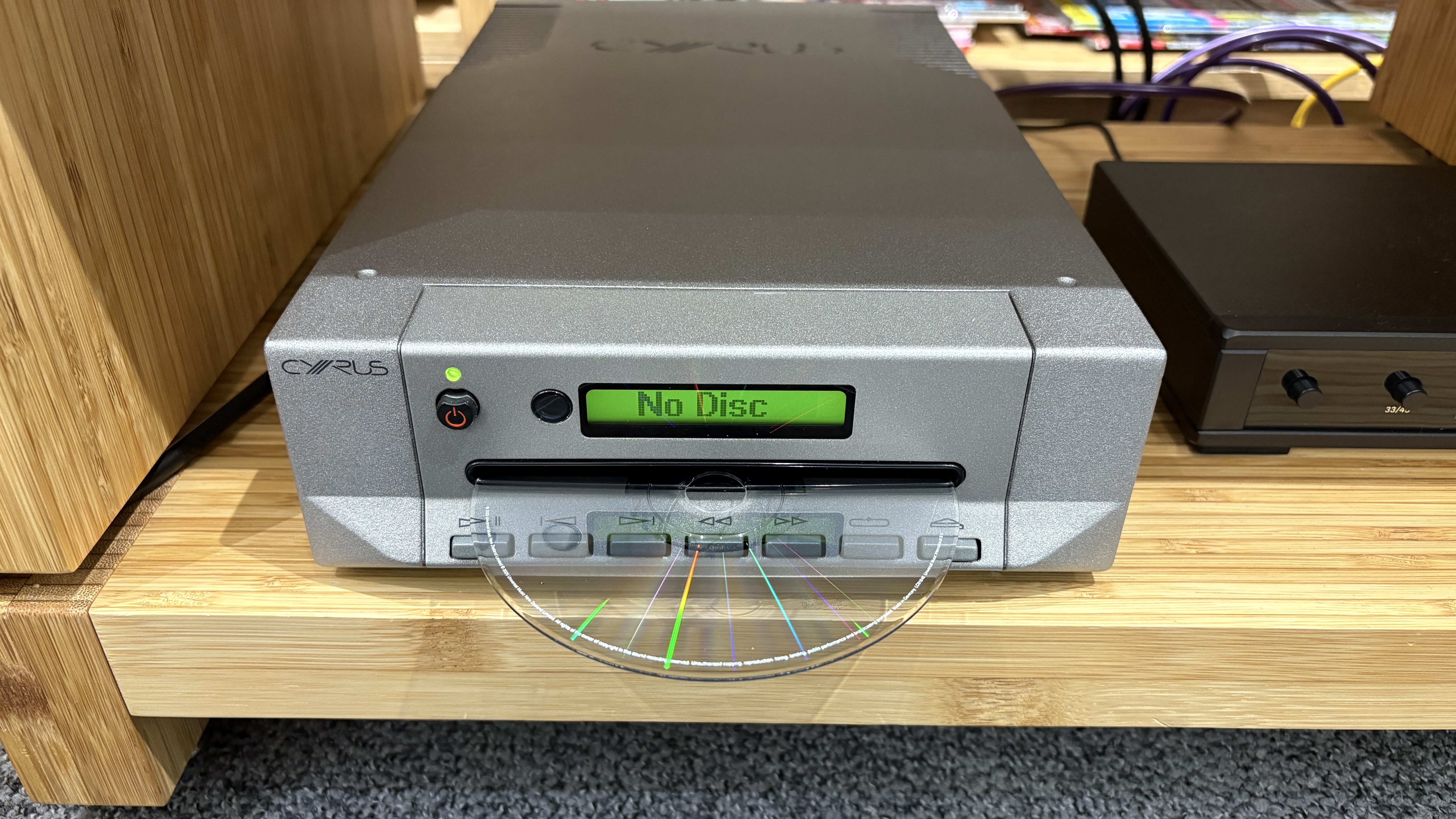 Lorde transparent CD being played in Cyrus CDi CD player
